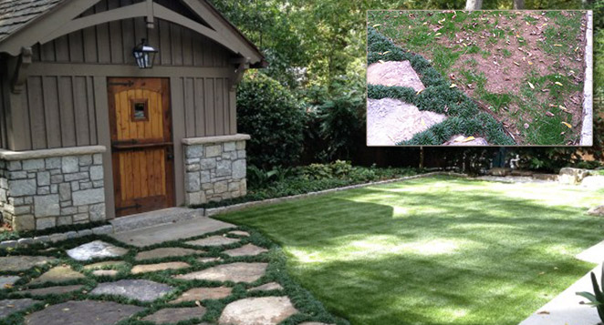 home lawn turf before and after XGrass installation